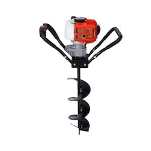 45 in. Drilling Depth 2 Stroke Gas 52CC Post Hole Auger with 6 in. 10 in. and 12 in. Dia Hole Digger Replacement