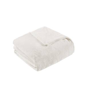 Plush Ivory Solid 60x70 in. 25lbs. Weighted Blanket