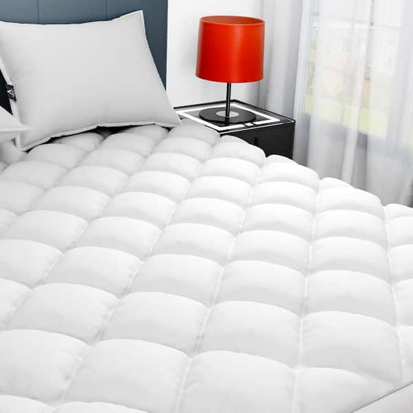 Afoxsos 18-22 in. Queen Mattress Pad and Hypoallergenic Cotton Mattress Cover with Extra Deep Pocket Quilted Protector