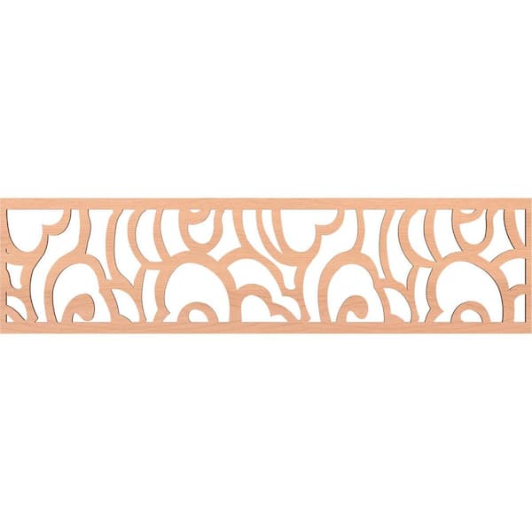 Ekena Millwork Springfield Fretwork 0.375 in. D x 47 in. W x 12 in. L Alder Wood Panel Moulding