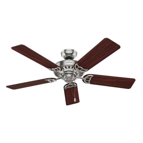 Hunter - Studio Series 52 in. Indoor Brushed Nickel Ceiling Fan with Light Kit