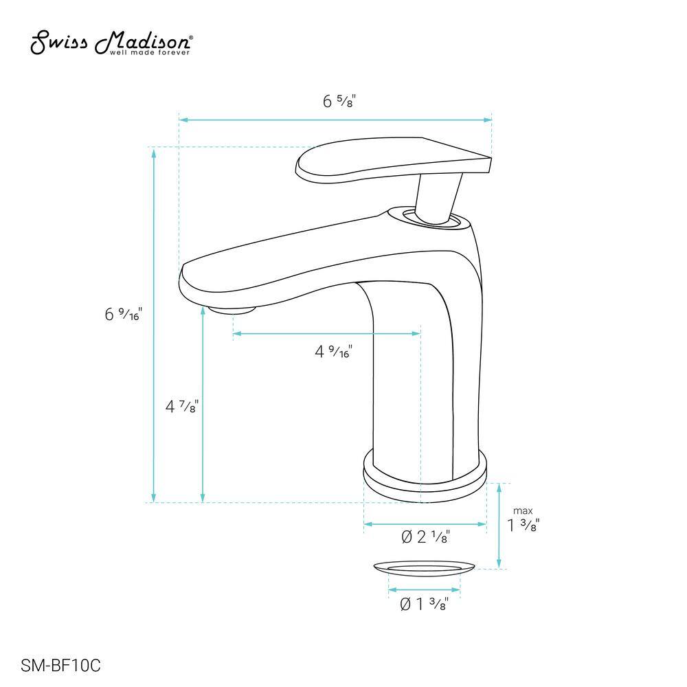 Sublime Chrome Single-Handle Bathroom Faucet