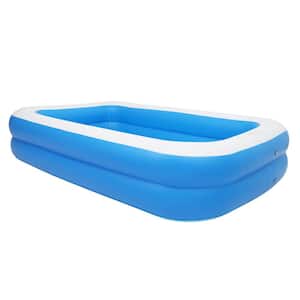 102 in. x 70 in. x 22 in. Blue PVC Cuboid for Inflatable Pool Full-Sized Family Kiddie Blow Up Pool