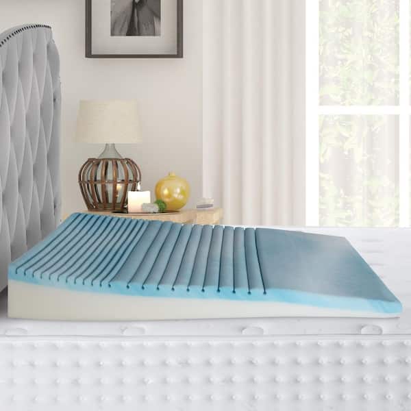 Thomasville Gel Cooling Memory Foam Body Wedge Pillow with Dual Foam Construction, 4 Gradual Incline, AMZBB002WPL