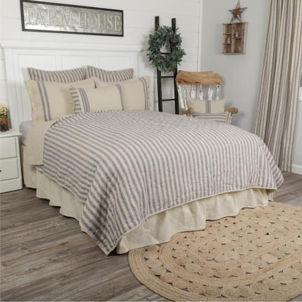 Market Place Blue Luxury King Quilt 105Lx120W
