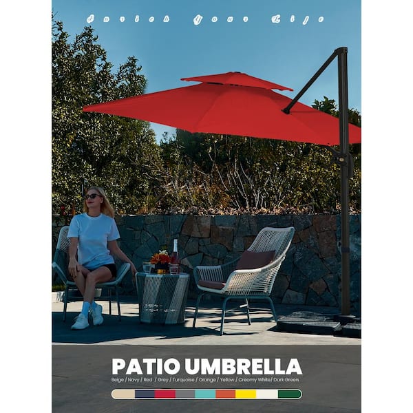 10 patio umbrella sale 10 Feet Hawaiian Style Solar Lighted Thatched Tiki Patio Umbrella