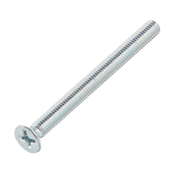M3-0.5x35mm Zinc Flat Head Phillips Drive Machine Screw 2-Pieces