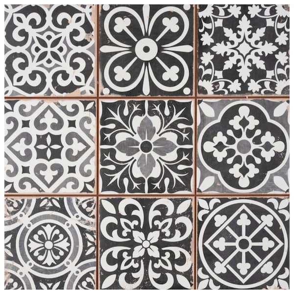 Merola Tile Faenza Nero 13 in. x 13 in. Ceramic Floor and Wall Tile (12.0 sq. ft./Case)