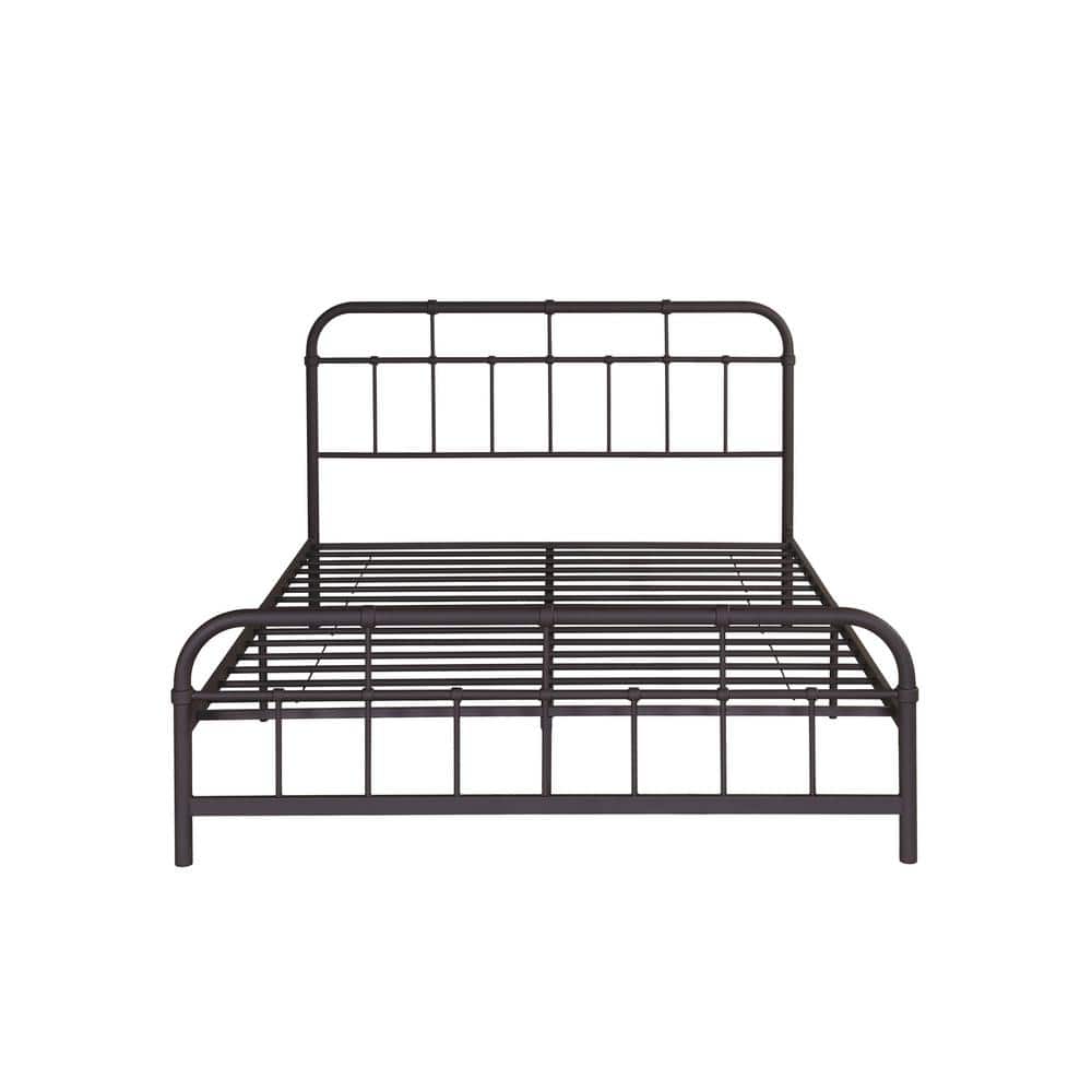 Noble House Berthoud Industrial QueenSize Hammered Copper Iron Bed