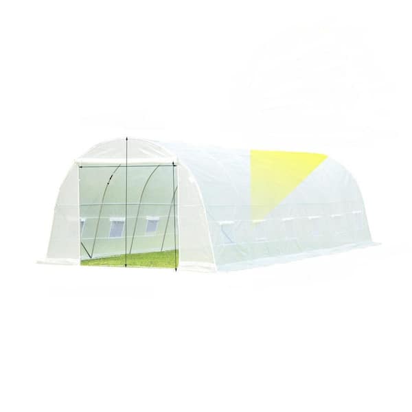 EROMMY 26 ft. x 10 ft. x 7 ft. White Grow Tent Portable Greenhouse