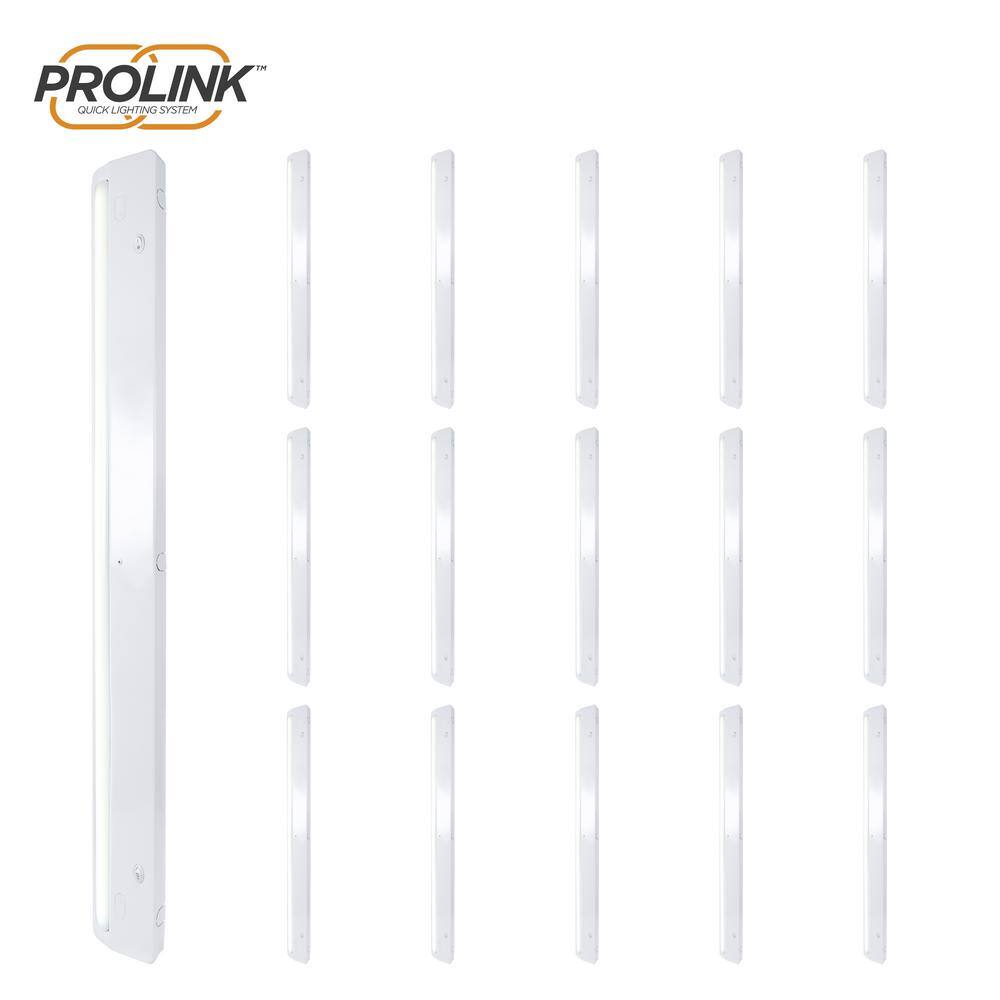 PROLINK Direct Wire 36 in. LED White Under Cabinet Light (16-Pack ...