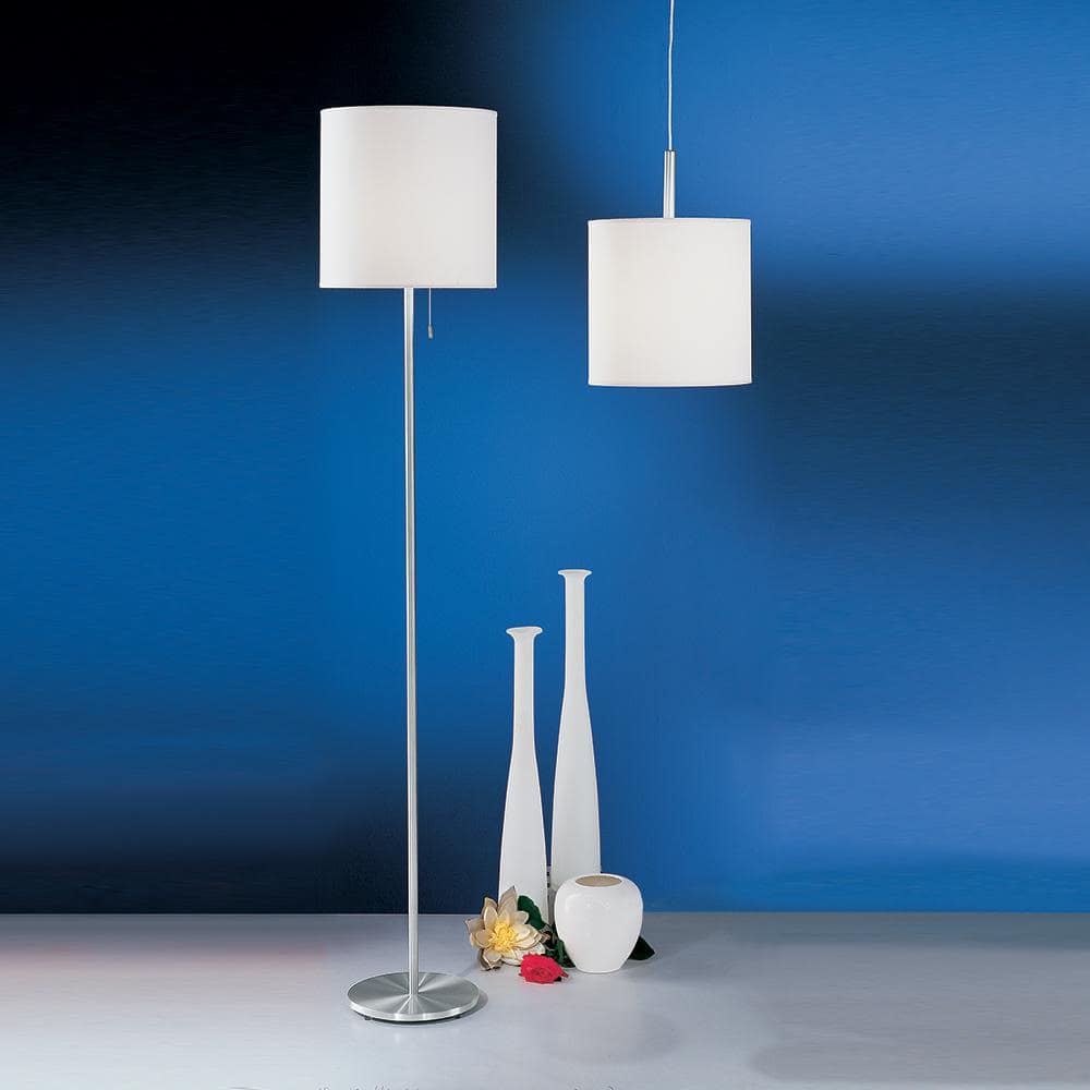 Sendo Modern Cream Drum Shade Aluminum Floor Lamp
