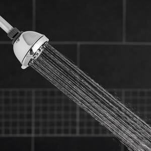 6-Spray 3.5 in. Single Wall Mount 1.8 GPM Fixed Adjustable Shower Head in Chrome