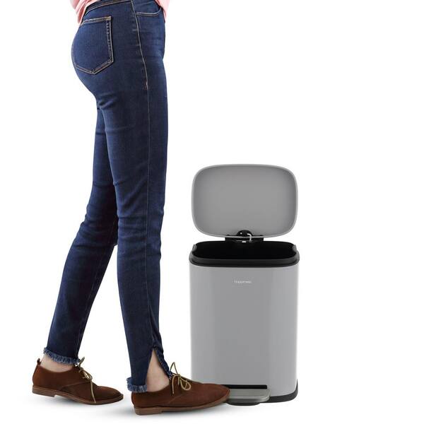 happimess Connor Rectangular 13-Gal. Trash Can with Soft