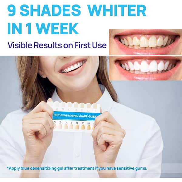 Aoibox Teeth Whitening Kit with Pens LED Light with Hydrogen