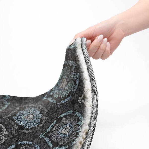 Dream Shag Premium Machine Washable Abstract ADS809 Blue 10 ft. x 14 ft. Area Rug