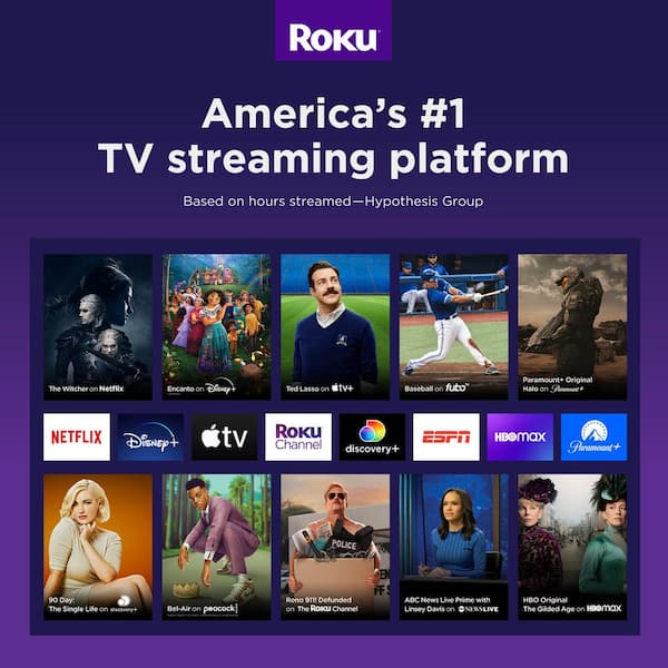 Roku Roku Express 4K+:Streaming Device HD/4K/HDR, Fast Wi-Fi, Voice Remote  with TV controls, and Premium HDMI Cable 3941R2 - The Home Depot