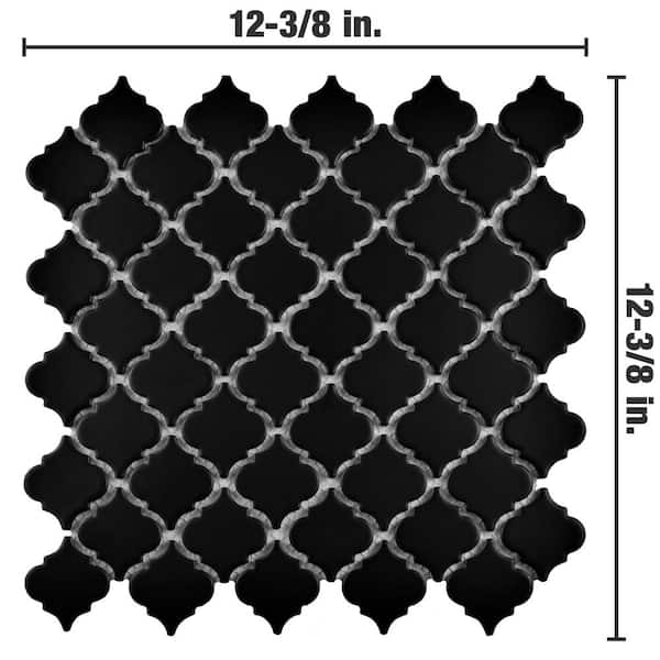 Apollo Tile (Sample) Metropolis Black 2-in x 8-in Polished Glass Subway Wall Tile