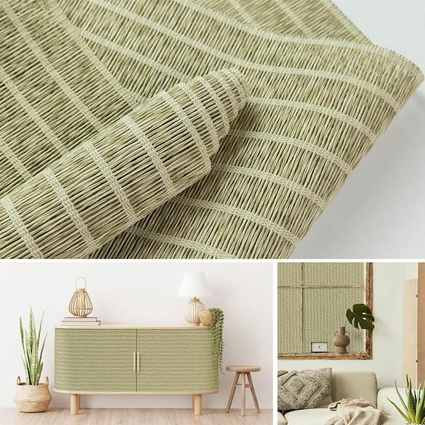 Godear Design Canary Faux Grasscloth Non-Pasted Wallpaper Roll (Covers 15.33 Sq. Ft.)