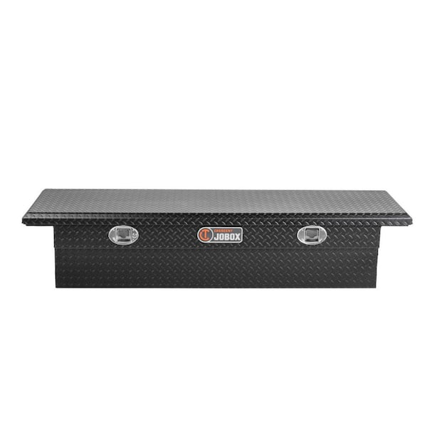 Crescent Jobox 70 in. Black Diamond Plate Aluminum Full Size Crossover Truck Tool Box with Gear-Lock Latch