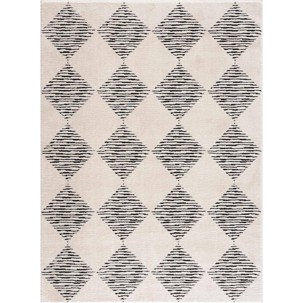 UPC 196951114832 product image for Fauci Cream Black White 5 ft. x 7 ft. Area Rug | upcitemdb.com