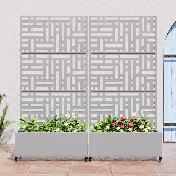 Grey Metal Glasss Top With Maze Like Pattern Tray Grey Metal Glasss Top With Maze Like Pattern Tray