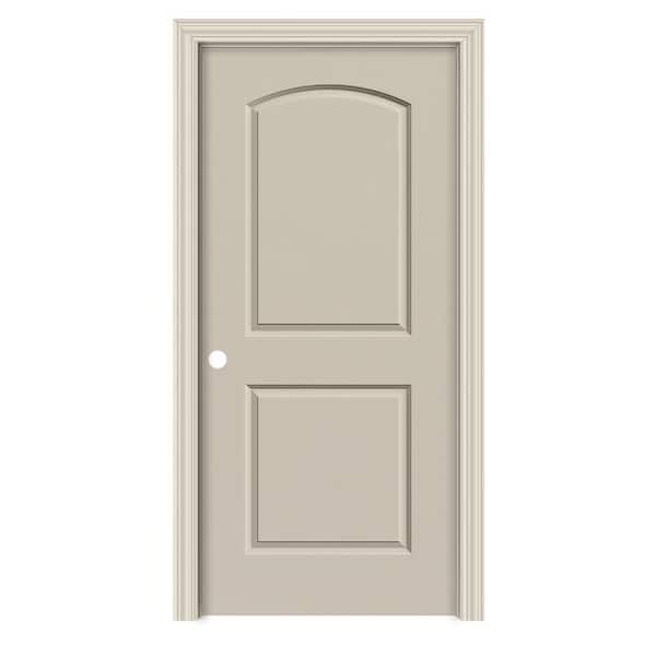 JELD-WEN 30 in. x 80 in. Caiman Primed Right-Hand Textured Solid Core Molded Composite Single Prehung Interior Door