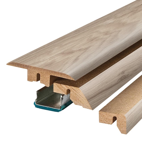 PERFORMANCE ACCESSORIES Lakeshore 0.75 in. T x 2.37 in. W x 78.7 in. L Textured Wood Look Laminate Moulding/Trim 4 in 1 Molding