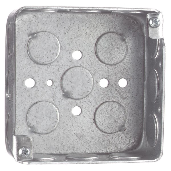 Steel City 4 in. x 1-1/2 in. D 2-Gang Square Steel Electrical Box