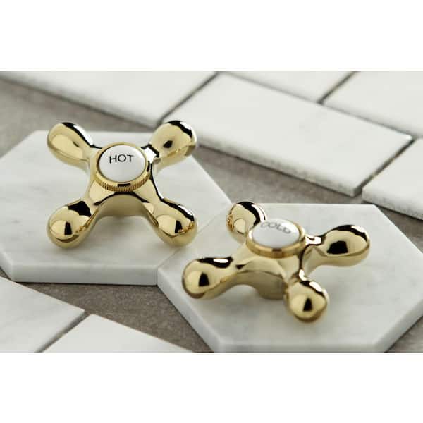 Vintage Combo Set 3-Handle Claw Foot Tub Faucet with Shower Set in Polished Brass