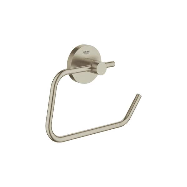 GROHE Essentials Single Post Toilet Paper Holder without Cover in Brushed Nickel