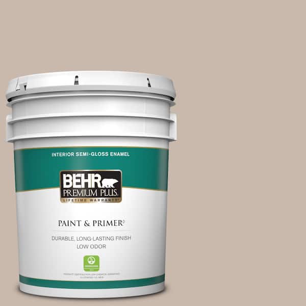 BEHR PREMIUM PLUS 5 gal. #N230-3 Armadillo Semi-Gloss Enamel Low Odor Interior Paint & Primer
