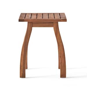 栃の木sidetable Teak Acacia Wood Outdoor 19 in. Side Table End Table Small