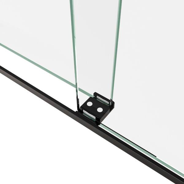 【1027】 ZXDDMS 56 in.-60 in. W x 74 in. H Sliding Smi-Frameless Shower