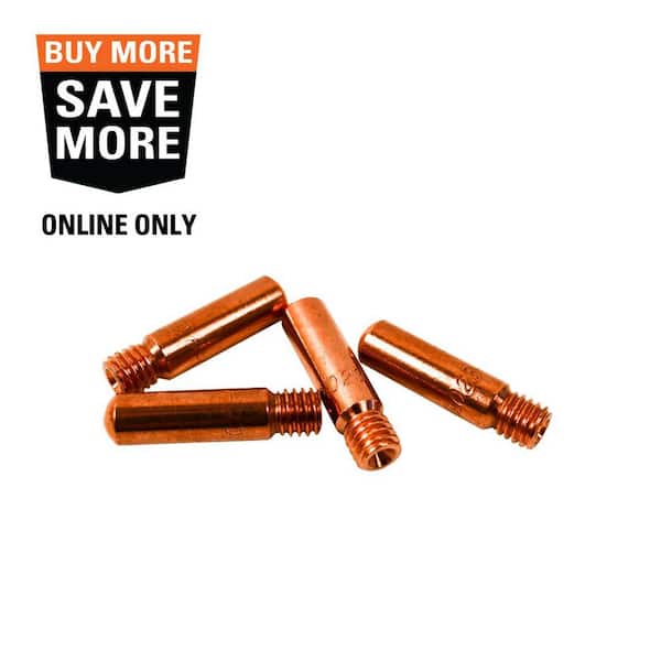 .024 Contact Tip for MIG and Flux-Core Wire Welders, Tweco Style (11-23) 4-Pack