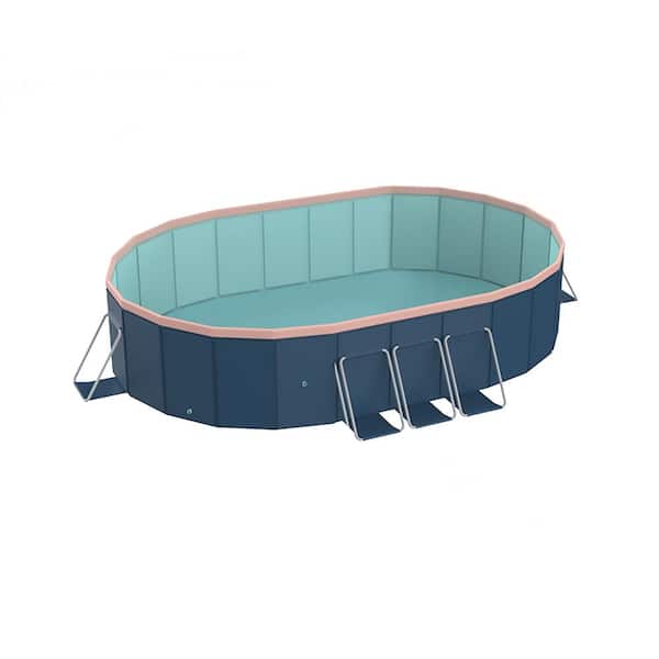 Aionor 10ft PVC Folding Pool Large Outdoor Backyard Swimming Pool for ...