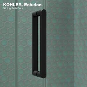 Echelon 44-48 in. W x 72 in. H Sliding Frameless Shower Door in Matte Black