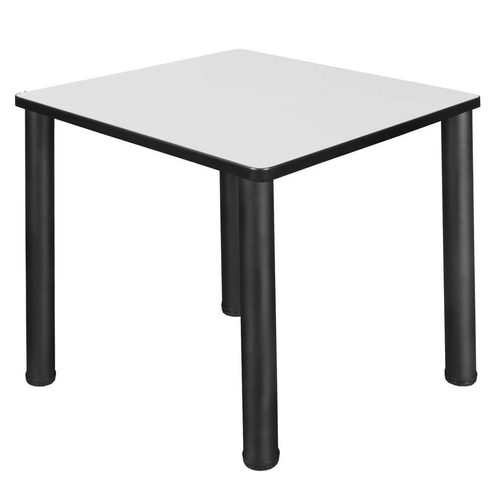 Regency Rumel 32 in. Square White and Black Composite Wood Breakroom Table (Seats 4), White & Black -  HDB3030WHBPBK