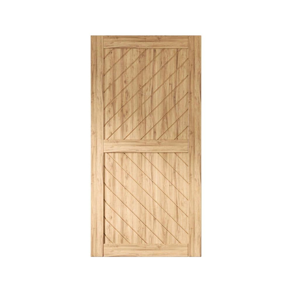 XT3 32 in. x 80 in. C-Panel Solid Core Unfinished Slanted Stripe Design Pine Wood Interior Sliding Barn Door Slab price history on PriceWatchPro
