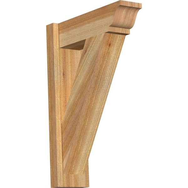 Ekena Millwork 6 in. x 26 in. x 18 in. Western Red Cedar Traditional Rough Sawn Outlooker
