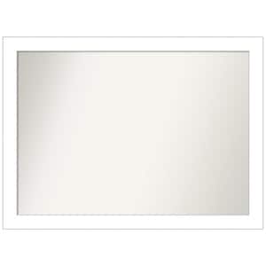 Wedge White 42 in. W x 31 in. H Rectangle Non-Beveled Framed Wall Mirror in White