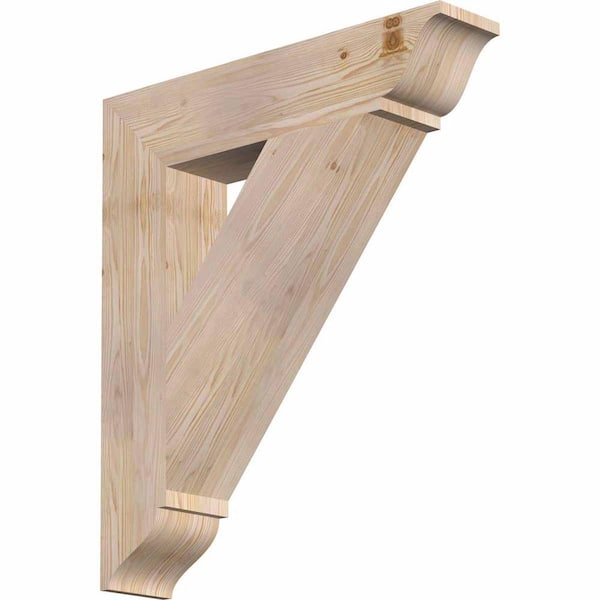 Ekena Millwork 5.5 in. x 32 in. x 28 in. Douglas Fir Traditional Smooth Bracket