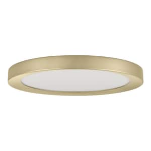 Calloway 19 in. Brushed Brass Integrated LED 5CCT Flush Mount