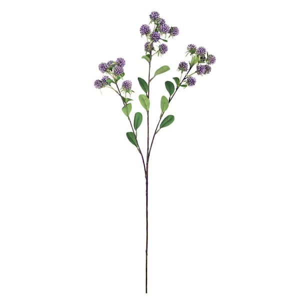 LIVING LUXURY 30 in. Purple Artificial Wild Berry Filler Flower Stem Spray (Set of 4)