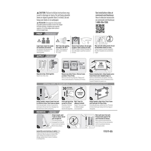 Command - 20 lbs. XL Heavyweight Picture Hanging Strips, White, Damage Free Decorating, 8 Pairs