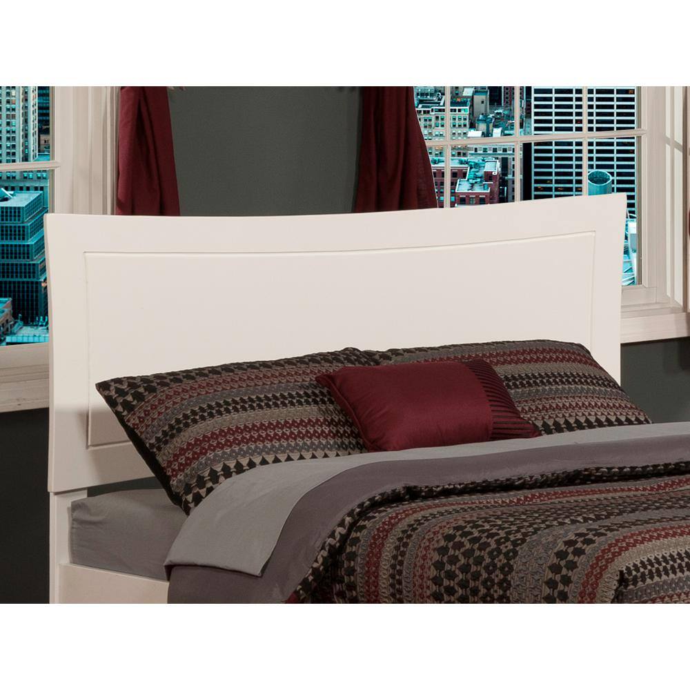 Metro Full White Wood Curved Headboard