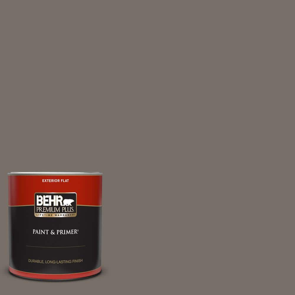 BEHR PREMIUM PLUS 1 Qt BNC 37 Gray Owl Flat Exterior Paint Primer   Gray Owl Behr Premium Plus Paint Colors 430004 64 1000 