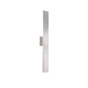 Vesta 28 in., 1-Light 31-Watt Brushed Nickel Integrated LED Wall Sconce