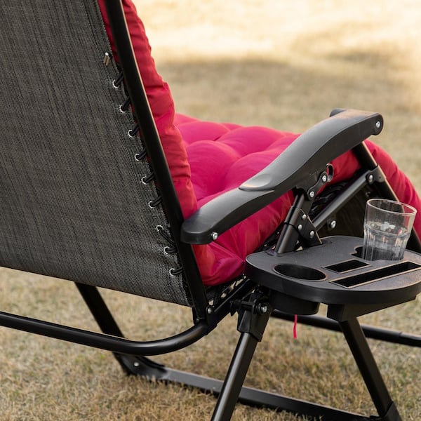 Red zero gravity lounge chair top