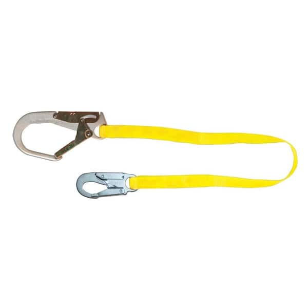 Guardian Fall Protection 6 ft. Double Leg Non-Shock Absorbing Lanyard with  Rebar Hook 01271 - The Home Depot